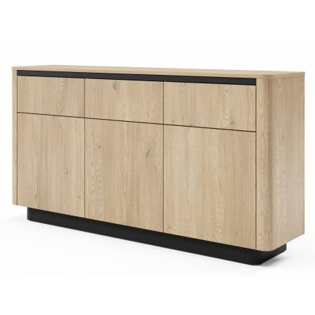 Komoda z szufladami 163 cm TIAGO dąb cremona + czarny